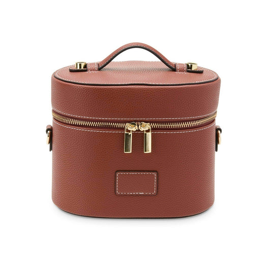 Women's Light-Luxury Cosmetic Bag With Handle | PU Leather Makeup Organizer