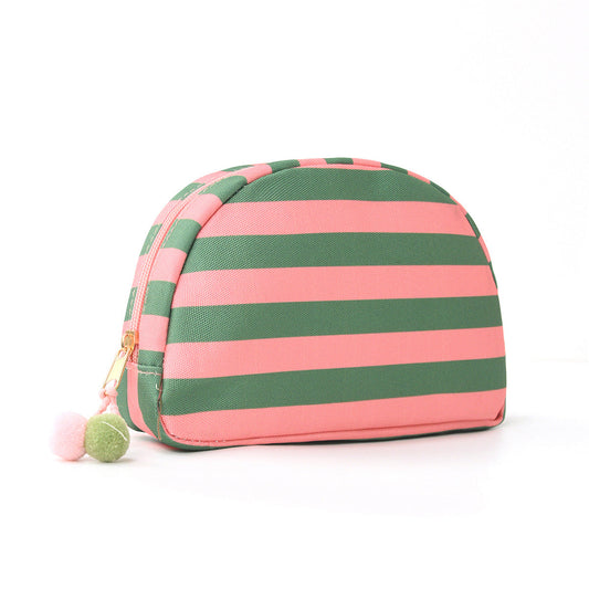 Striped Fashionable Shell-Shaped Makeup Bag
