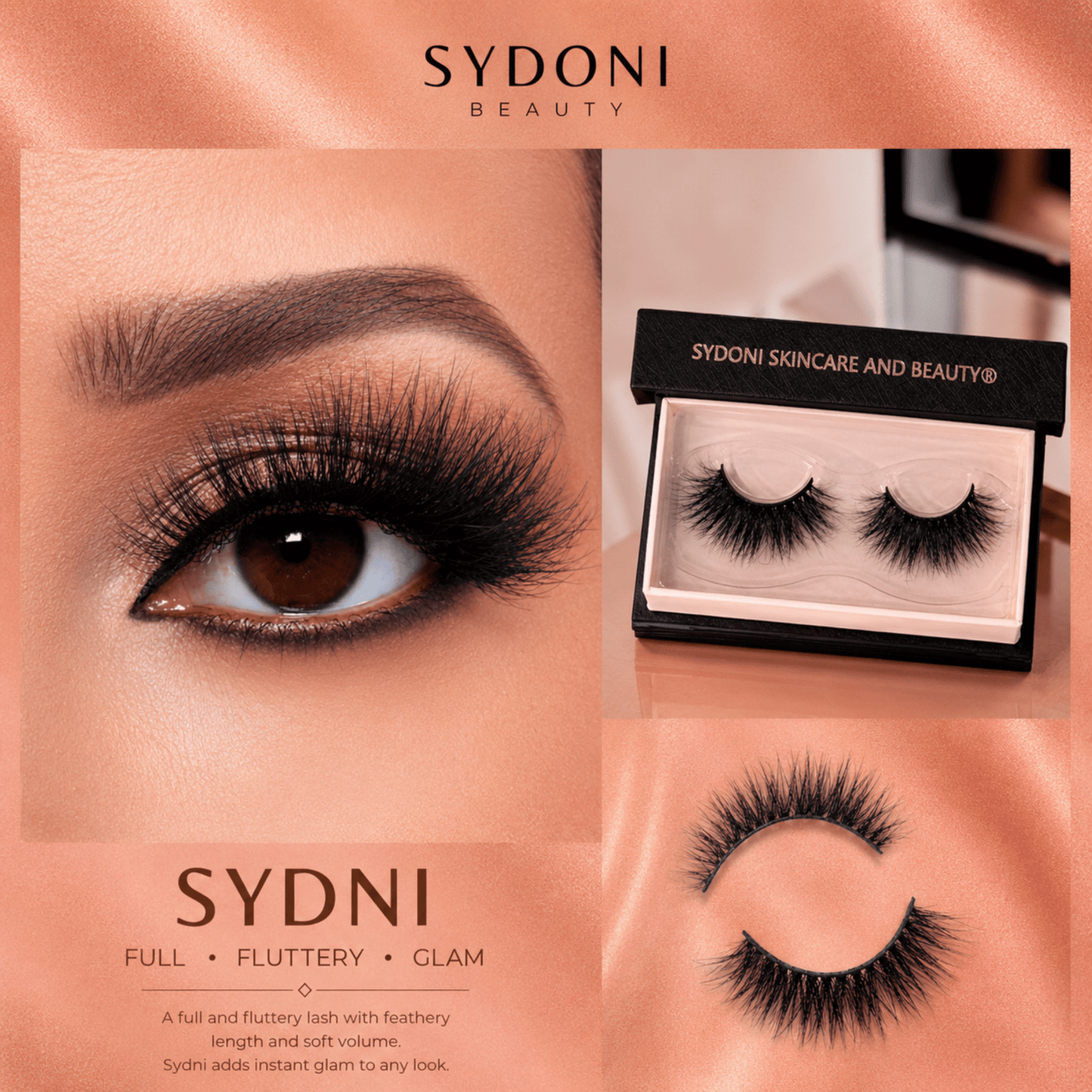 SYDONI "SYDNI" LUXURY MINK LASHES - Full, Fluttery, Glam