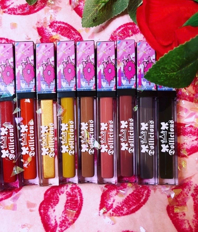 THE "NUDES/GOLDS!!" DOLLICIOUS MATTE VEGAN LIQUID LIPSTICK