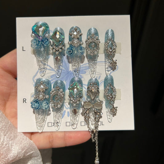 1021-Handmade press on nails fake nails removable