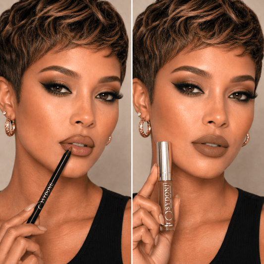 SYDONI CHESTNUT (Earthy Brown) MATTE LIP DUO Chestnut Matte Lip Duo – Chestnut Matte liquid Lipstick with Chocolate Lip Pencil