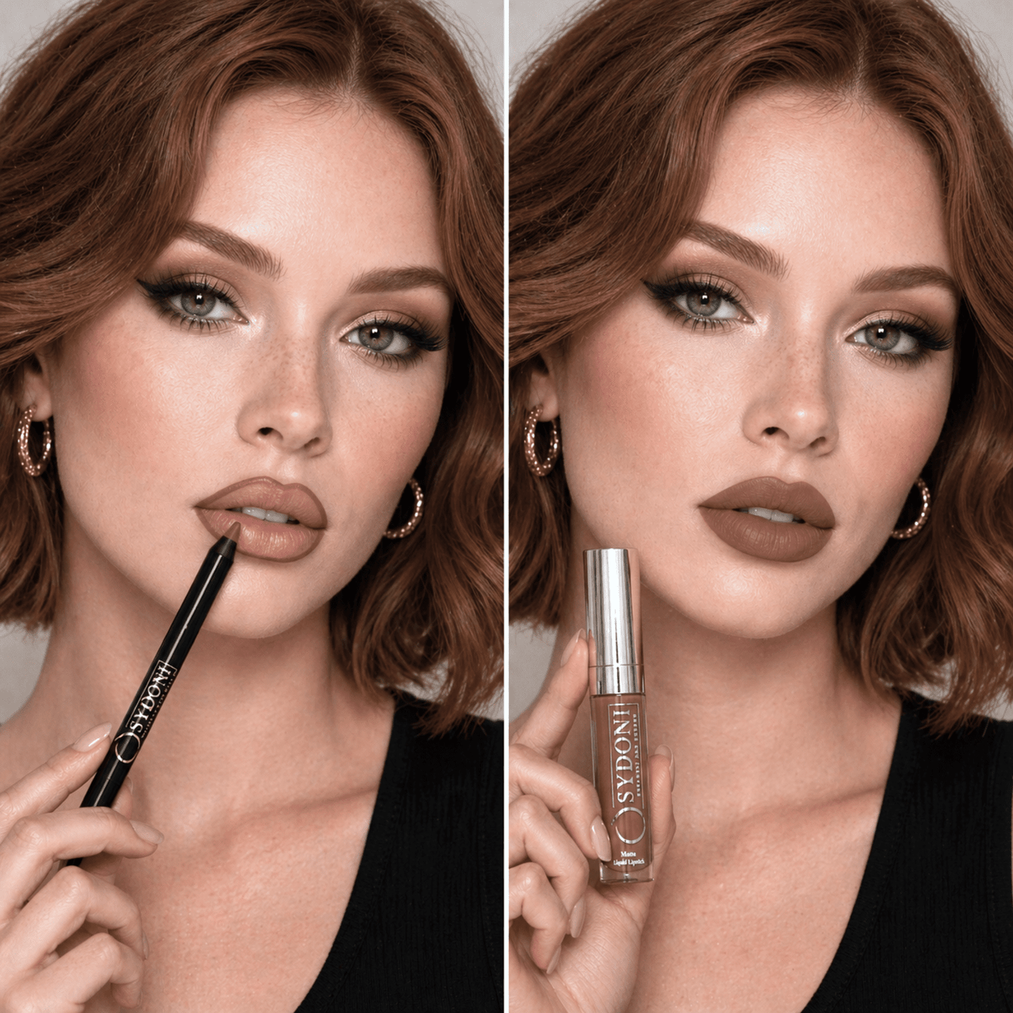 SYDONI CHESTNUT (Earthy Brown) MATTE LIP DUO Chestnut Matte Lip Duo – Chestnut Matte liquid Lipstick with Chocolate Lip Pencil