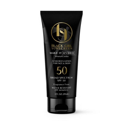 Black Girl Sunscreen Make it Hybrid with Zinc and Lavender Sunscreen SPF 50 3 fl oz - Imperfect Container