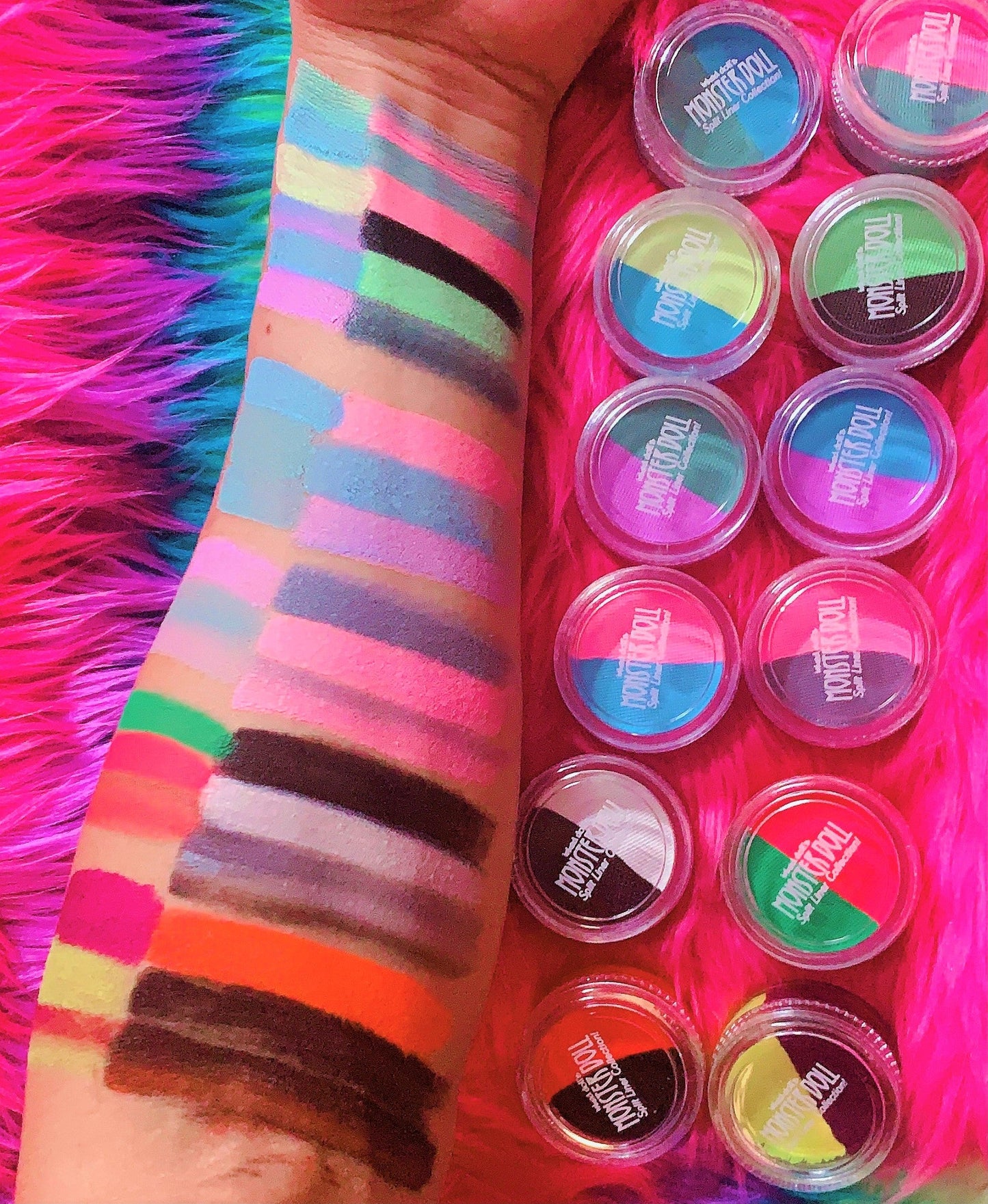 (HUGE!) Monster Doll DRACULAURA *UV Neon/Pastel* Split Liner/Face/Body Paint