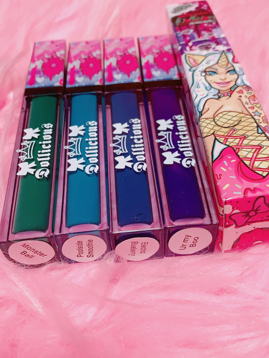 The "BLUES/GREEN!!" DOLLICIOUS MATTE Vegan Liquid Lipstick