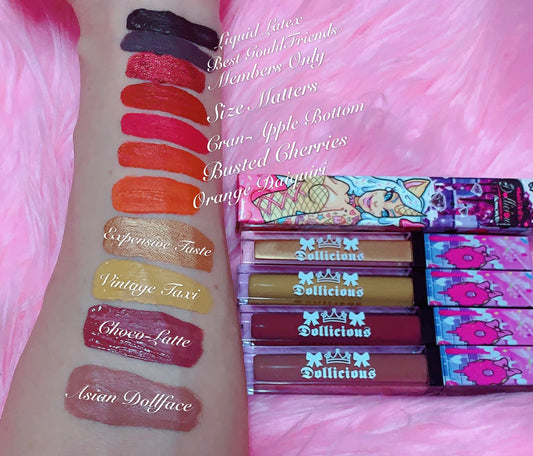 THE "NUDES/GOLDS!!" DOLLICIOUS MATTE VEGAN LIQUID LIPSTICK