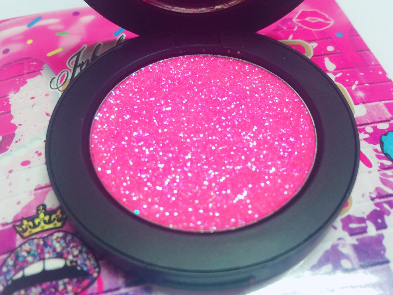 "PINK SUGAR !" Single Pressed Glitter Palette