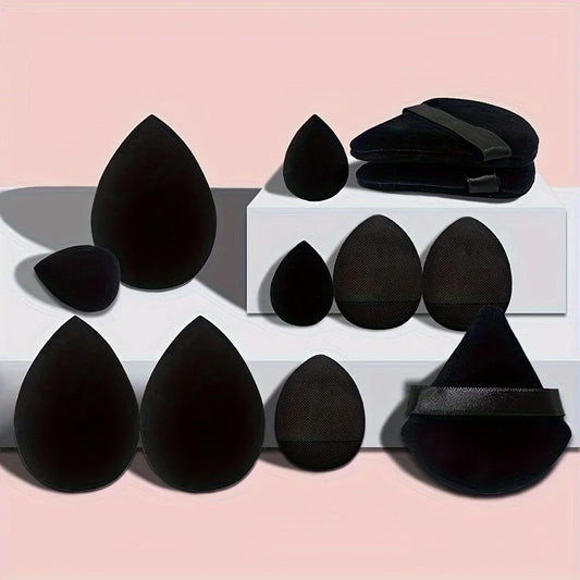 12Pcs Professional Makeup Sponge Set | Soft, Gentle, Multi-Purpose Tools for Flawless Application