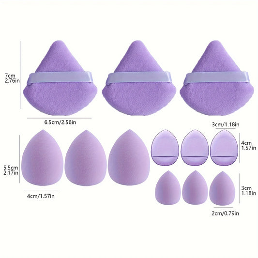 12Pcs Professional Makeup Sponge Set | Soft, Gentle, Multi-Purpose Tools for Flawless Application