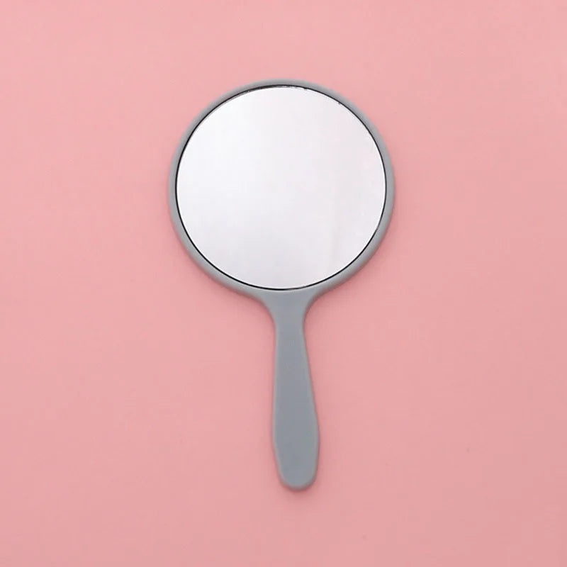Handheld Portable Round Makeup Mirror | Compact Vanity Mirror for Travel