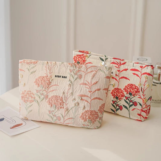 Women's Floral Makeup Clutch Bag - Portable Cosmetic Organizer Pouch | Sarah Express