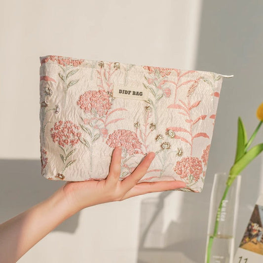 Women's Floral Makeup Clutch Bag - Portable Cosmetic Organizer Pouch | Sarah Express