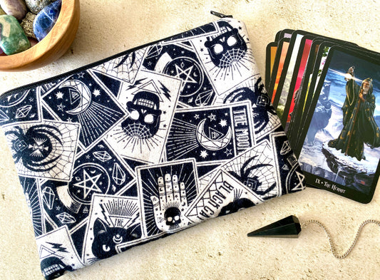 Witchy Tarot Bag - Goth Zipper Pouch