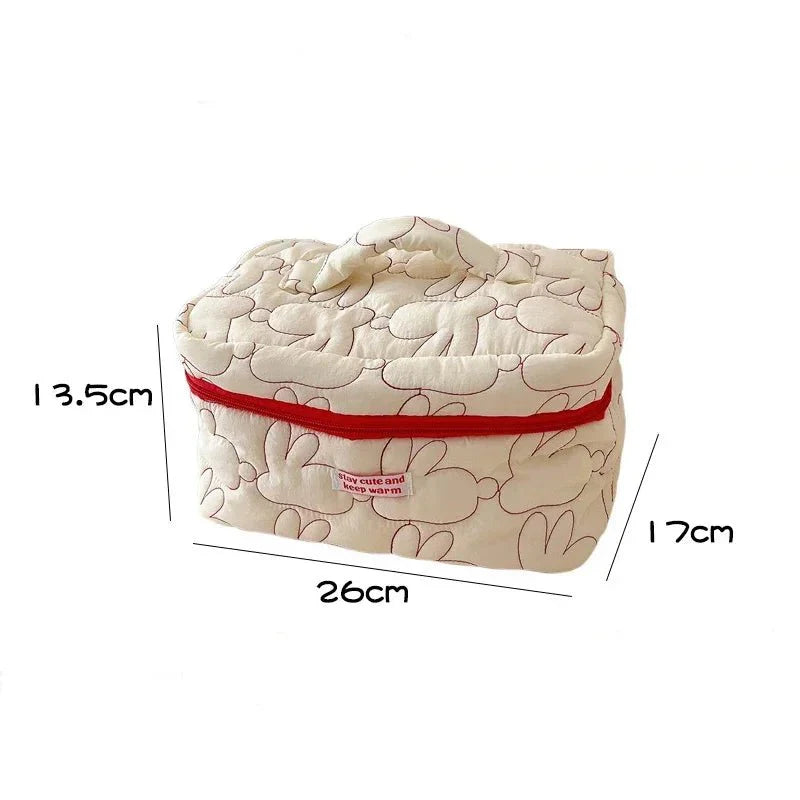 Ins Large Capacity Zipper Makeup Bags
