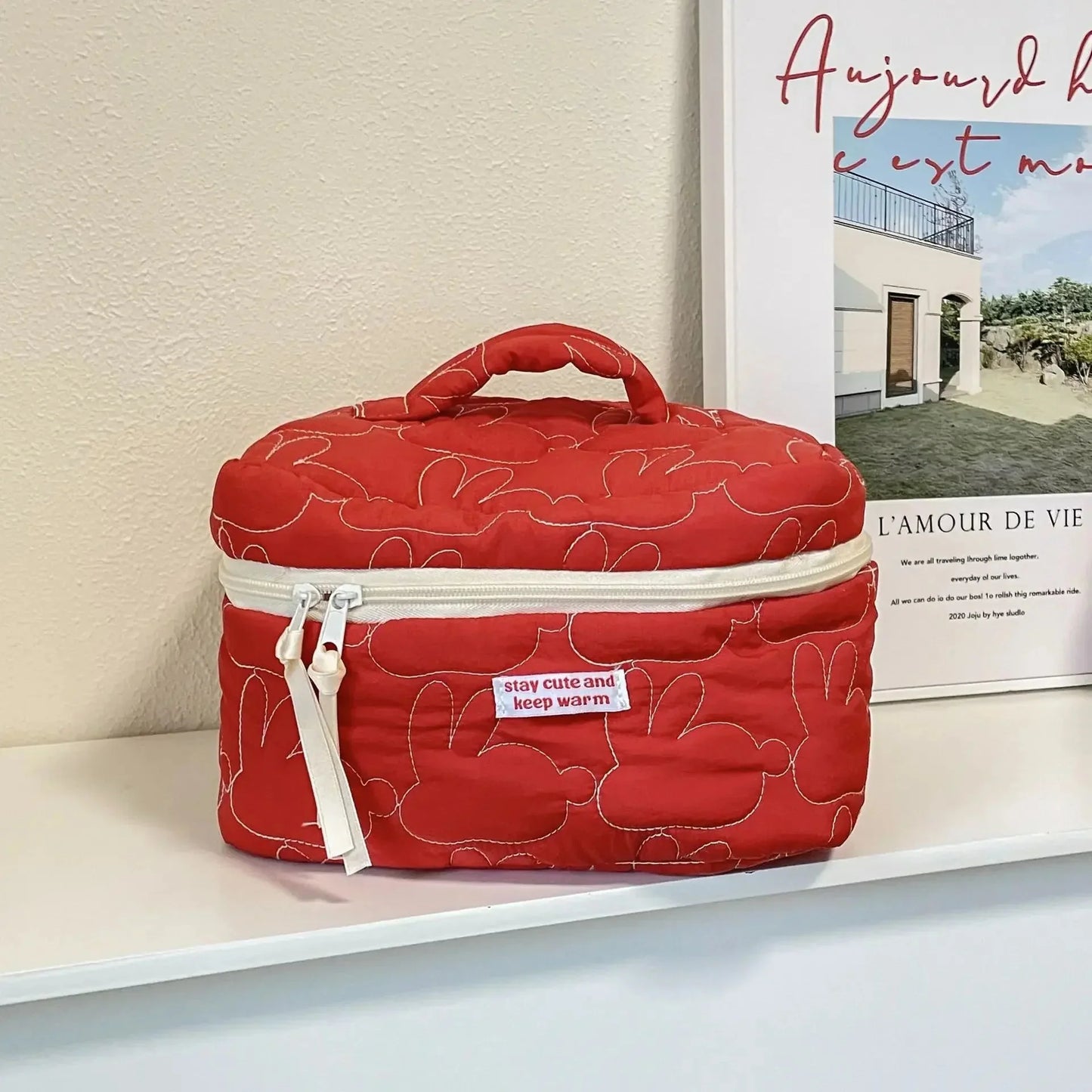 Ins Large Capacity Zipper Makeup Bags