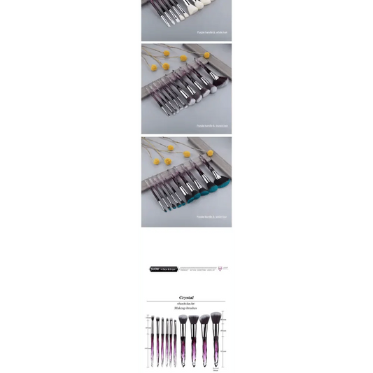 New Luxury Cosmic Color New Luxury Crystal Makeup Brushes Powder Foundation Eyeshadow Eyebrow Cosmetics for Face Fan Make Up Brush Set